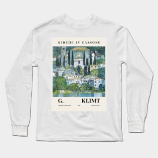 Gustav Klimt Kirche In Cassone Painting Exhibition Long Sleeve T-Shirt